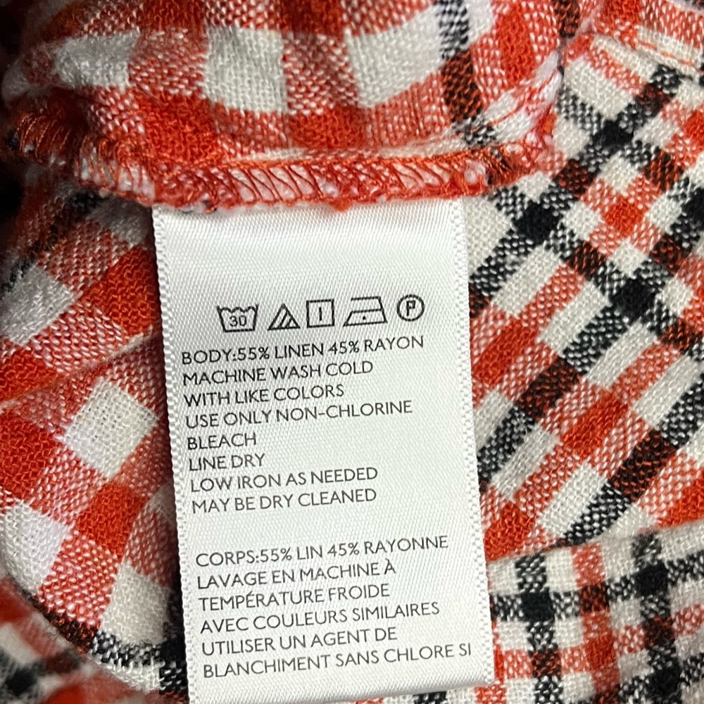 UO Plaid Positano Linen Apron Midi Dress - Picture 11 of 14